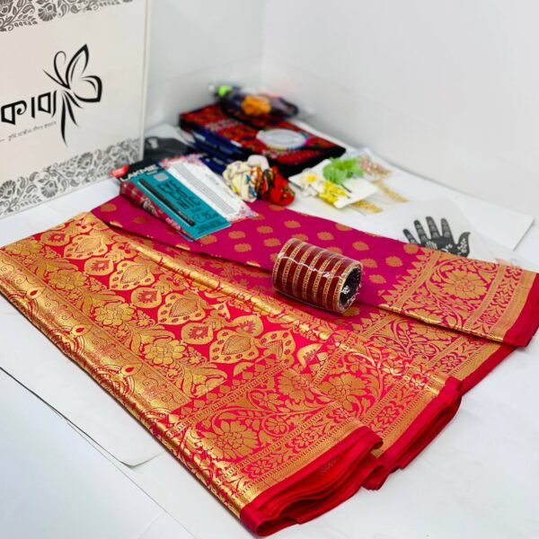 photo_2025-11-04_12-35-56 ❤️ রানী গোলাপি Royal Pink কাতান শাড়ি সাথে 18 টি প্রিমিয়াম গিফট 💝✨